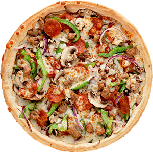 Order SoCal Da Works Pizza - Medium food online from Fresh Brothers Pizza Newport Beach store, Corona Del Mar on bringmethat.com