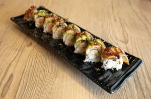 Order B6. Black Dragon Roll food online from Bengee Sushi store, Ontario on bringmethat.com