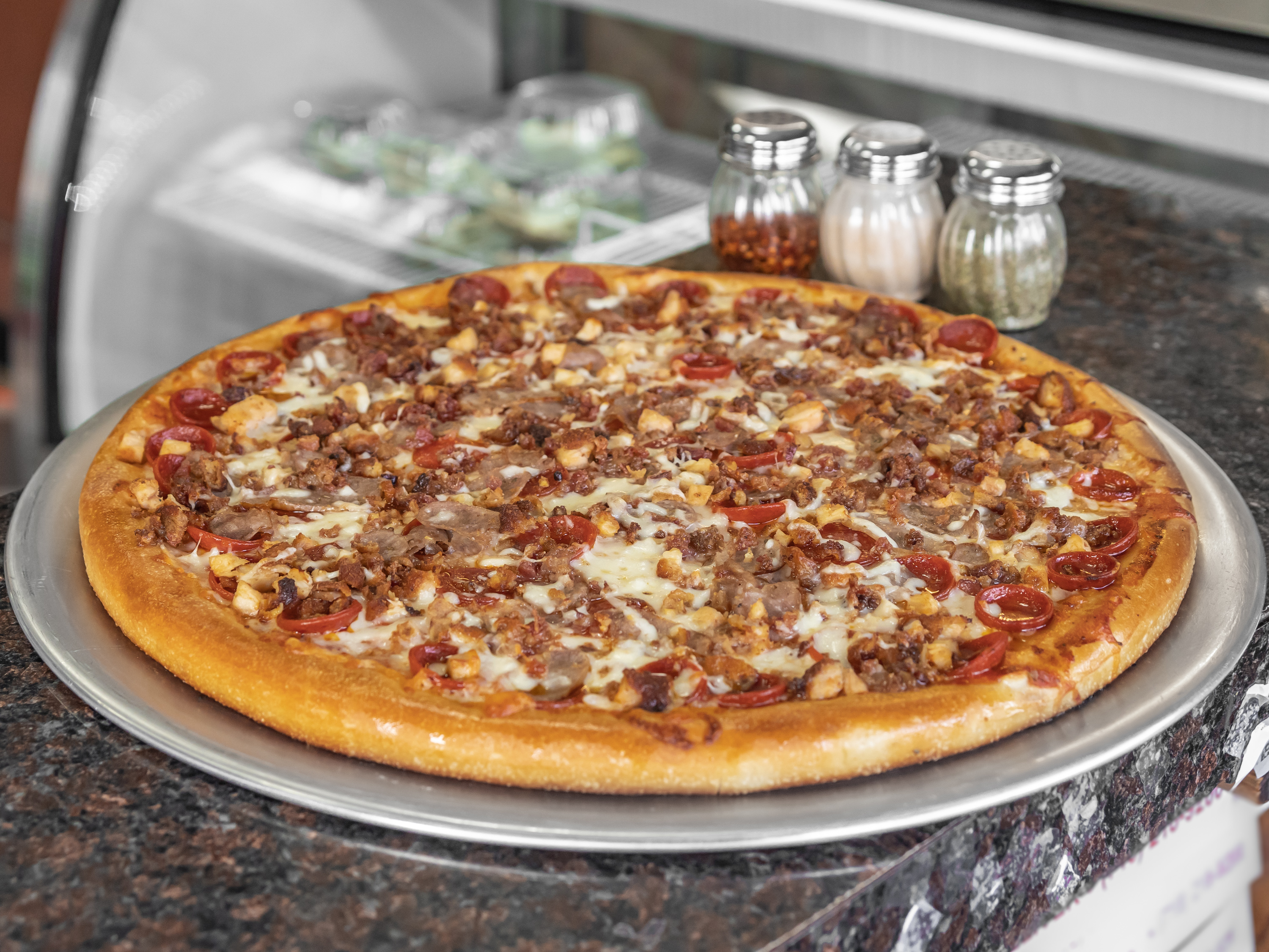 Order Supreme Meat Pizza food online from Rocco Pizza III store, Brooklyn on bringmethat.com