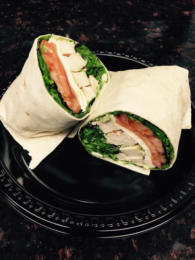 Order Chicken Pesto Wrap food online from E Fresh store, New Hyde Park on bringmethat.com