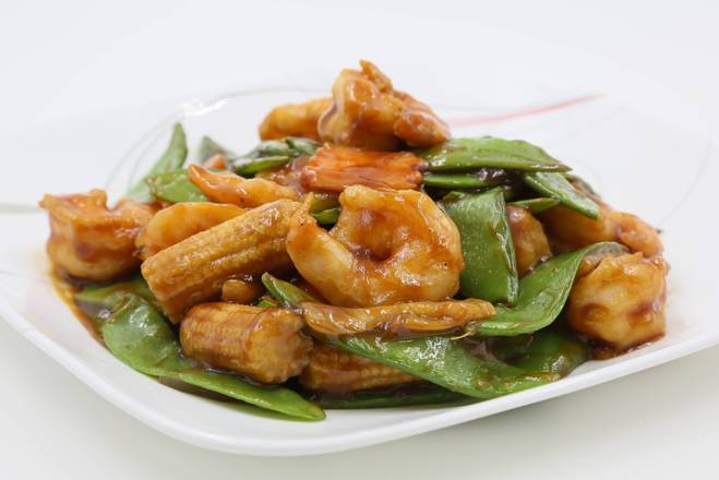 Order Shrimp with Snow Peas 雪豆蝦 food online from Uncle Chen's Chinese Restaurant store, State College on bringmethat.com
