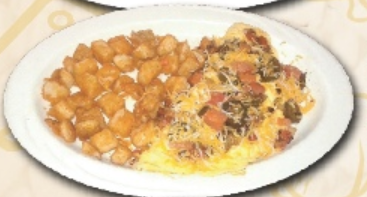 Order Chorizo and Jalapeno Omelette food online from Ely's Restaurant store, Las Vegas on bringmethat.com