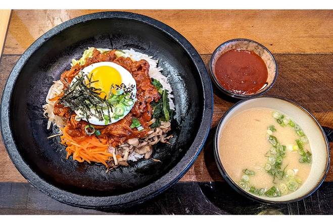 Order Spicy Pork Bibimbap (제육 비빔밥) food online from Spoon sticks store, Massapequa on bringmethat.com