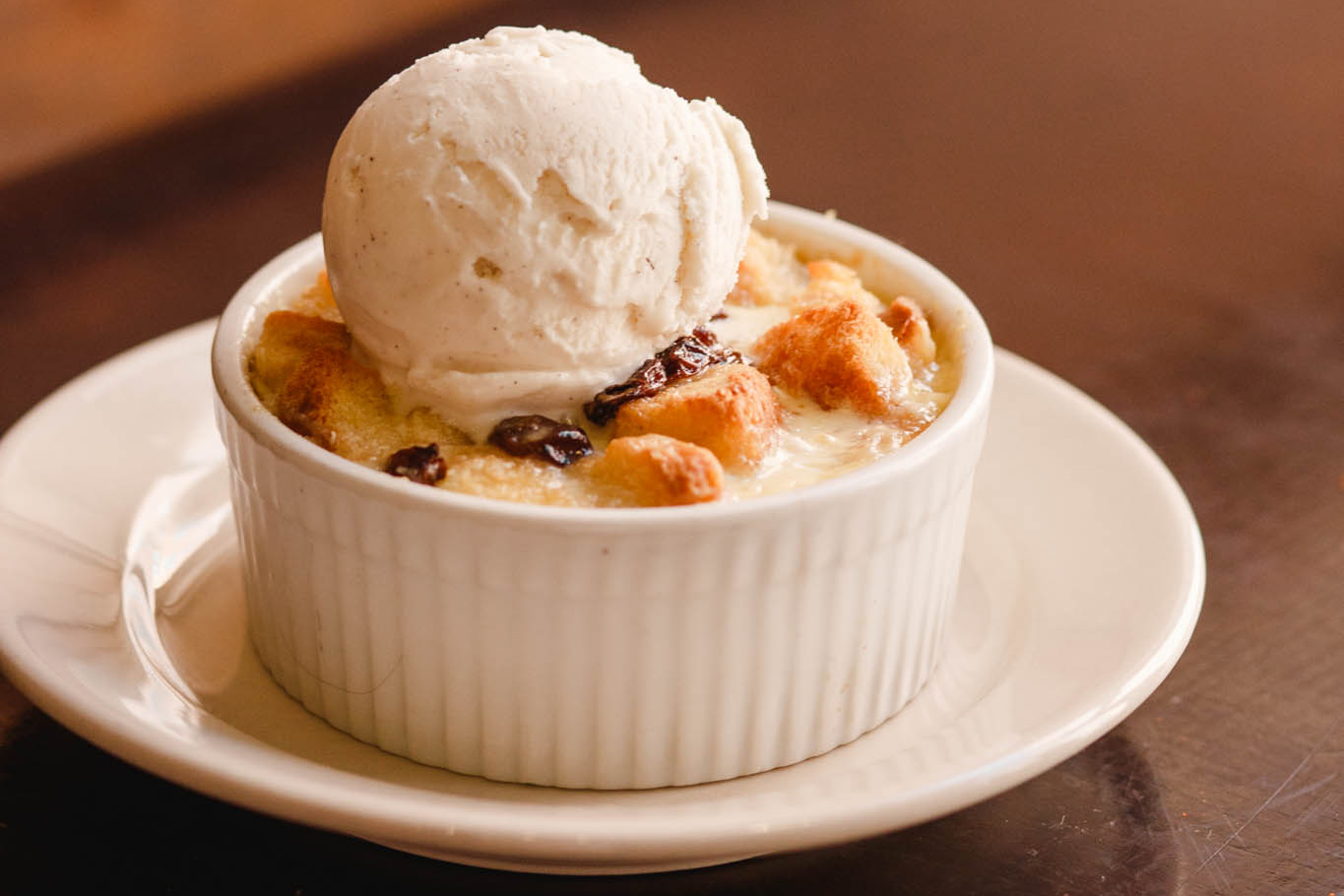 Order Warm Bread Pudding food online from Doc Crows Southern Smokehouse and Raw Bar store, Louisville on bringmethat.com