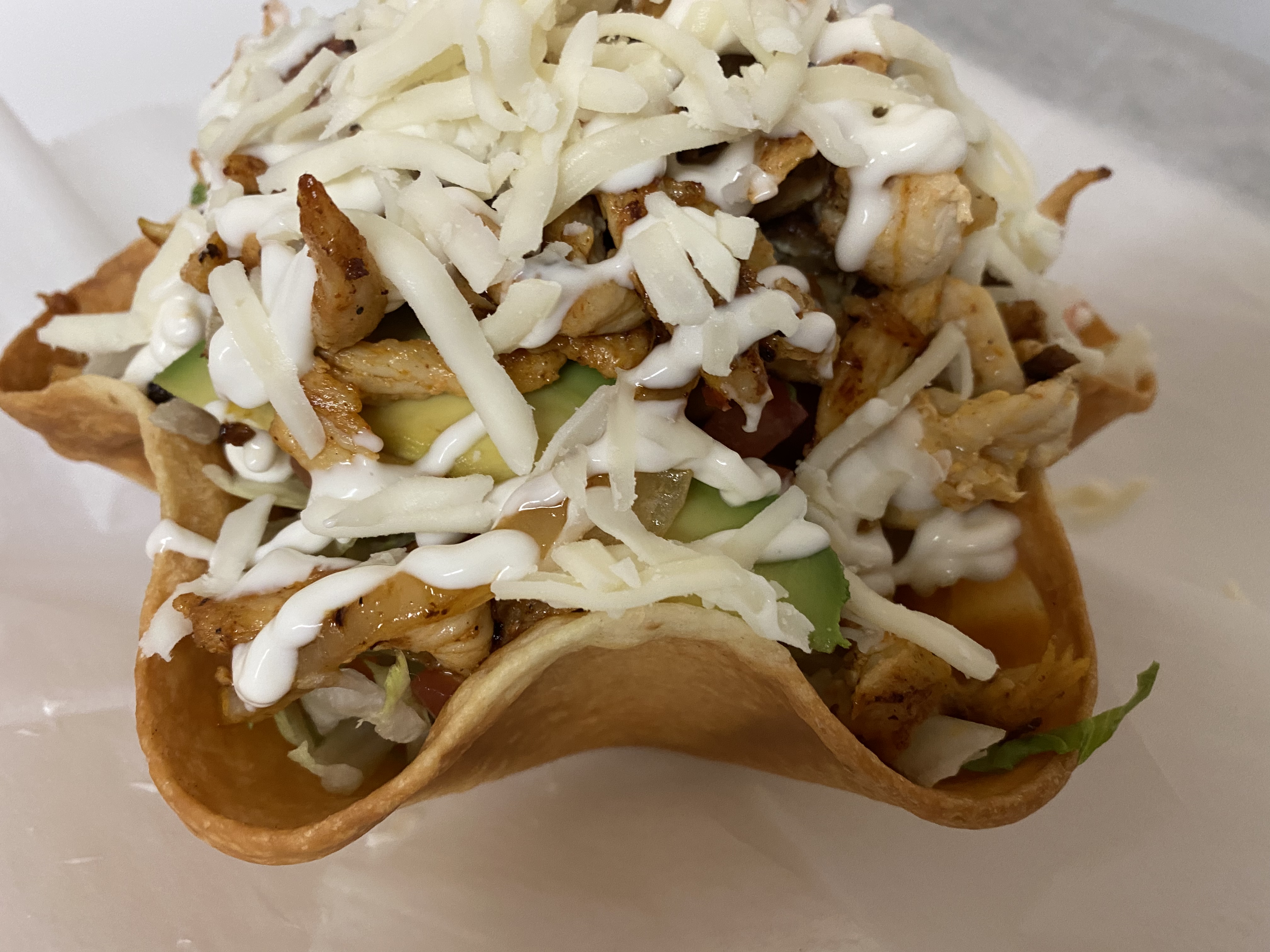 Order Chicken Taco Salad food online from Panaderia Phoenix store, West Grove on bringmethat.com