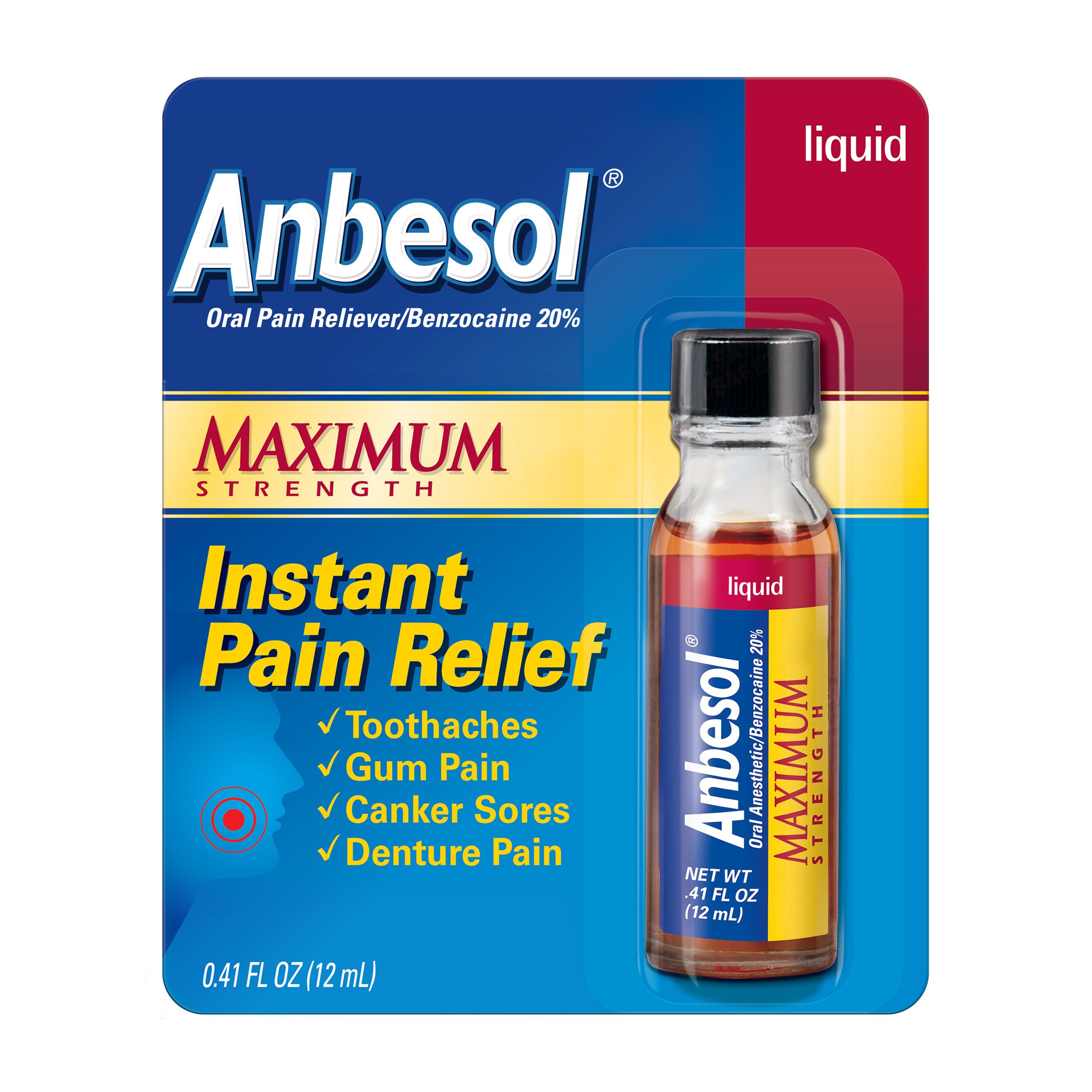 Order Anbesol Maximum Strength Oral Anesthetic Liquid - 0.41 fl oz food online from Rite Aid store, CORNING on bringmethat.com