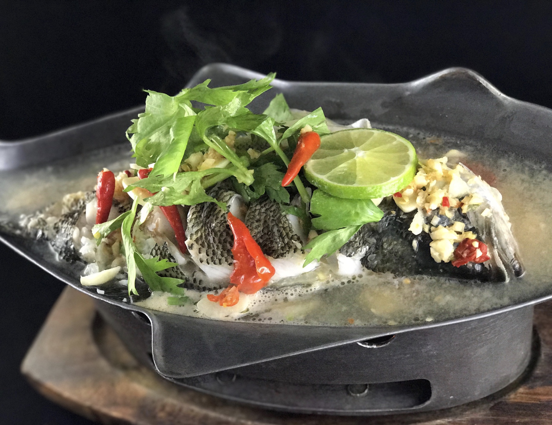 Order Steamed Bass with Lemongrass  food online from Lers Ros Thai  store, San Francisco on bringmethat.com
