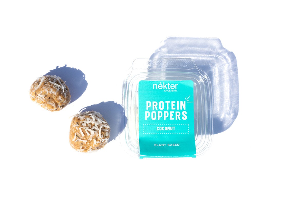 Order Coconut Protein Poppers food online from Nekter Juice Bar store, Costa Mesa on bringmethat.com