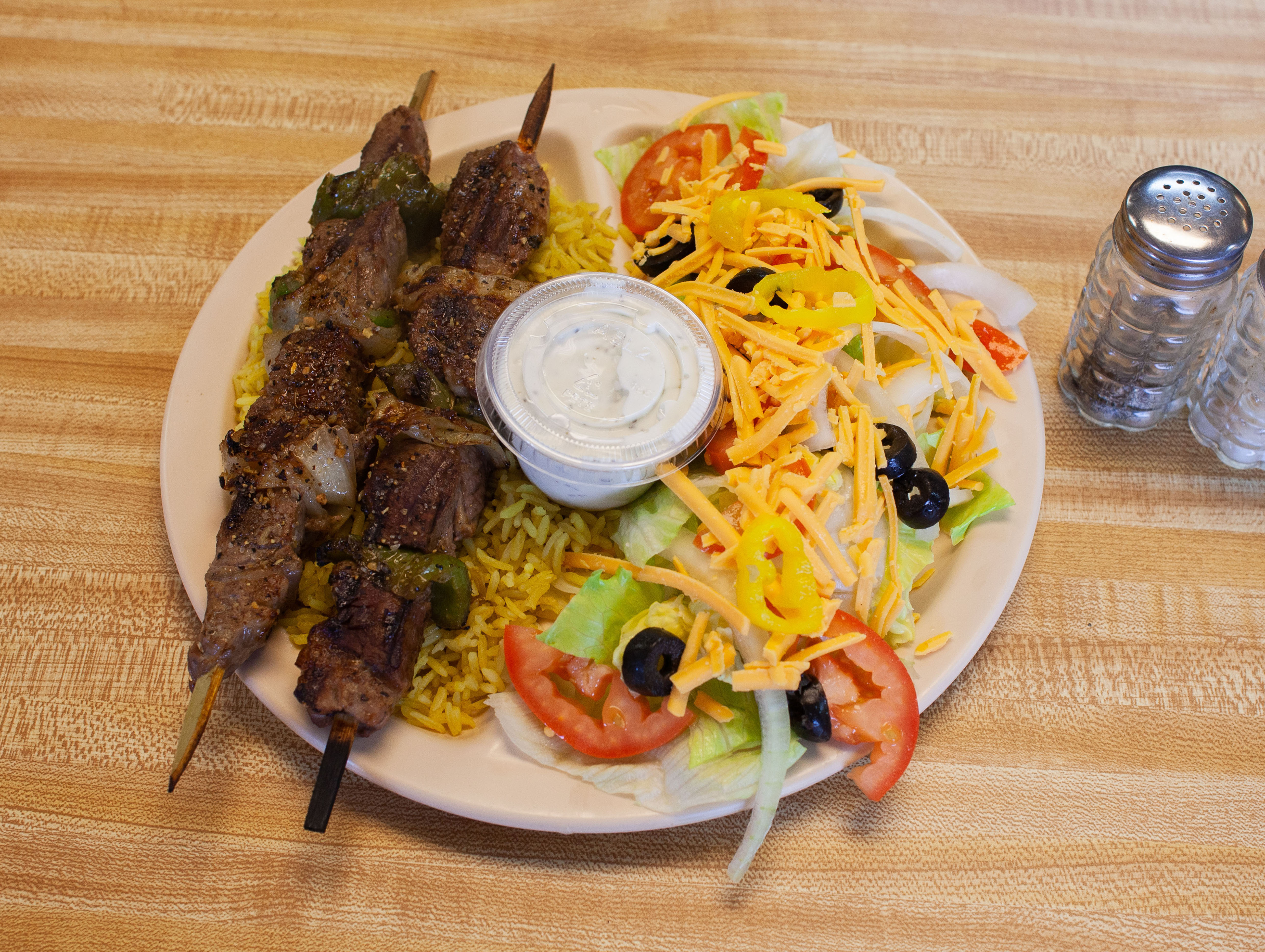 Order Beef Skewers Kabab food online from Mixed Grill Cafe store, Nashville on bringmethat.com