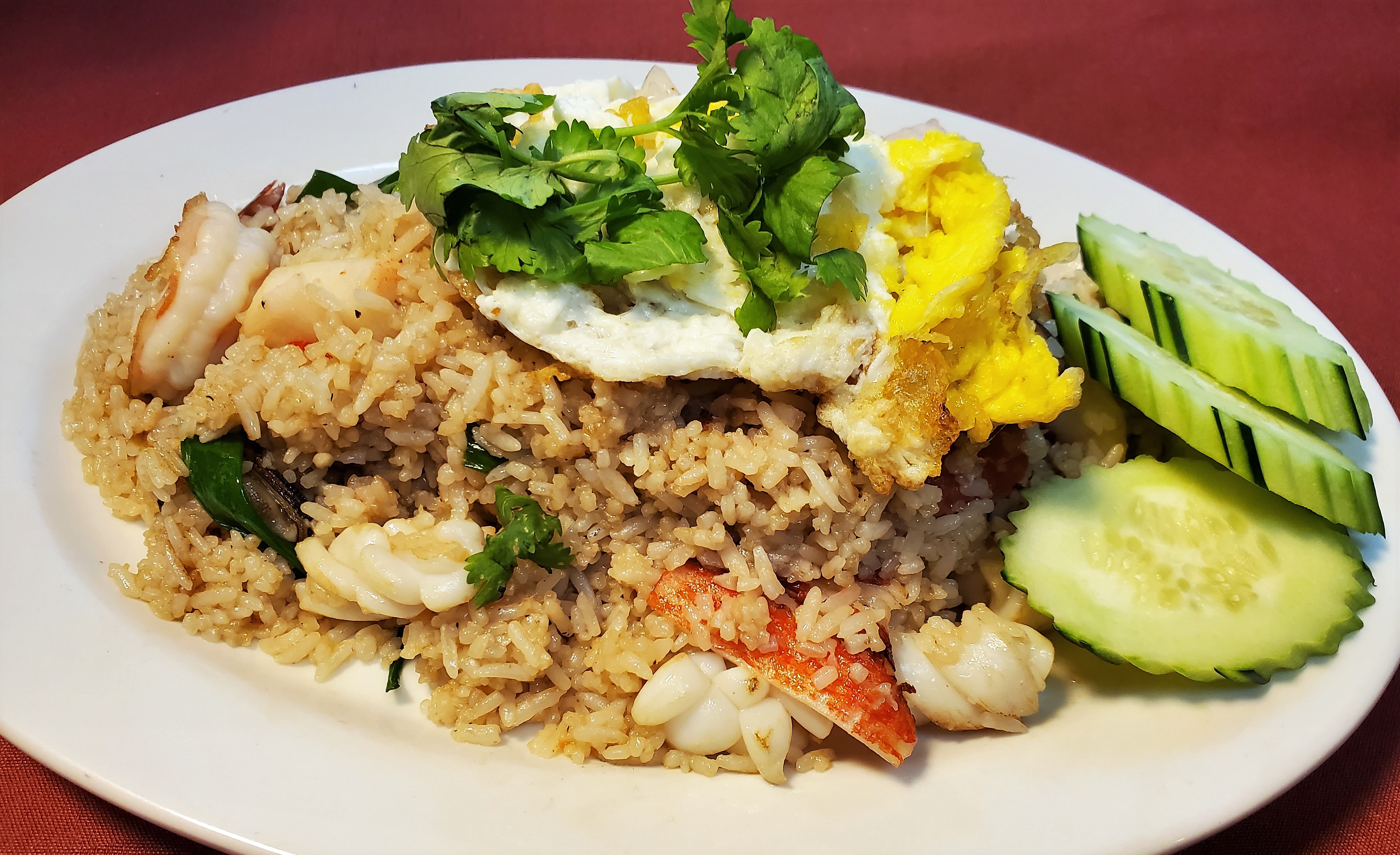 Order Seafood Fried Rice food online from Sweet Basil Thai Cuisine store, Hurst on bringmethat.com