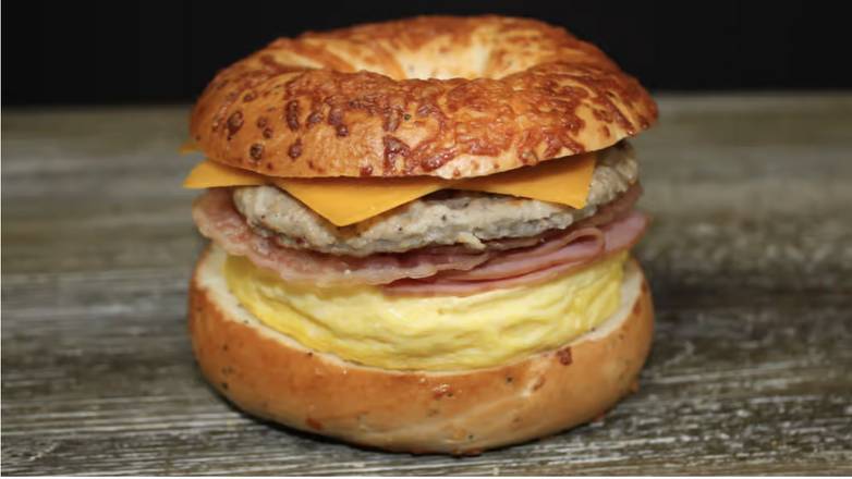 Order Meat Lover's Deluxe food online from Bagel Street Cafe store, Alamo on bringmethat.com