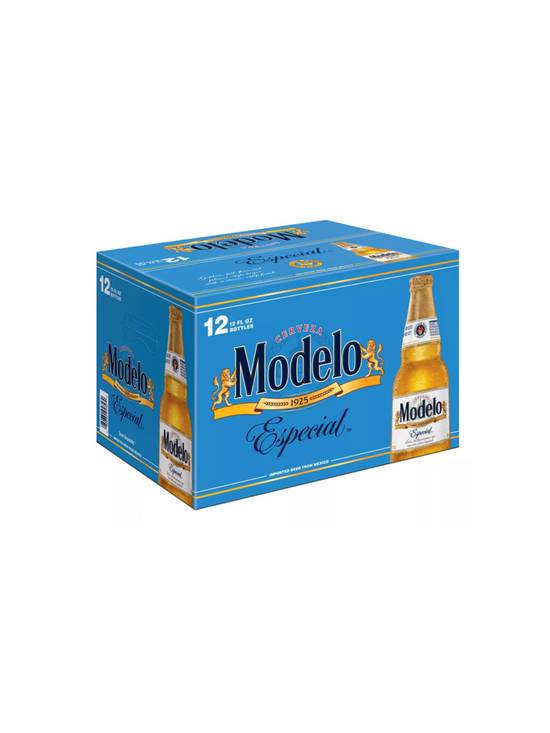 Order Modelo 12pk 12 OZ Bottle (4.4 % ABV) food online from Chevron Extramile store, Gilroy on bringmethat.com