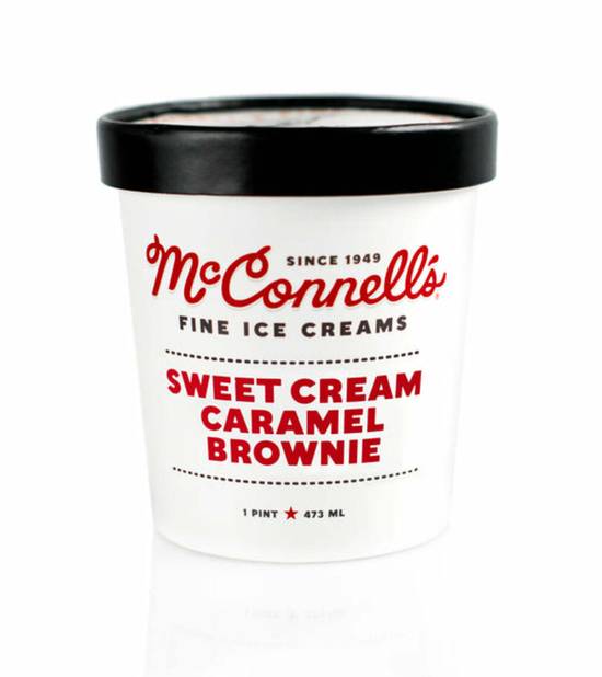 Order McConnells' Ice Cream - Sweet Cream Caramel Brownie food online from IV Deli Mart store, Goleta on bringmethat.com