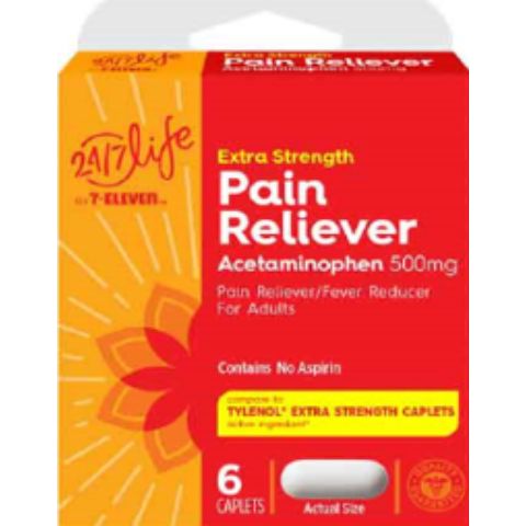 Order 24/7Life Acetaminophen 6 Count food online from 7-Eleven store, Chicago on bringmethat.com