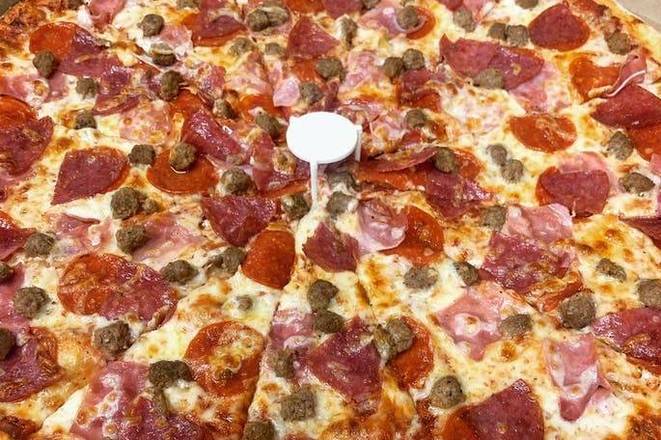 Order Meat Lovers Pizza food online from Rancho Giant Pizza store, El Cajon on bringmethat.com