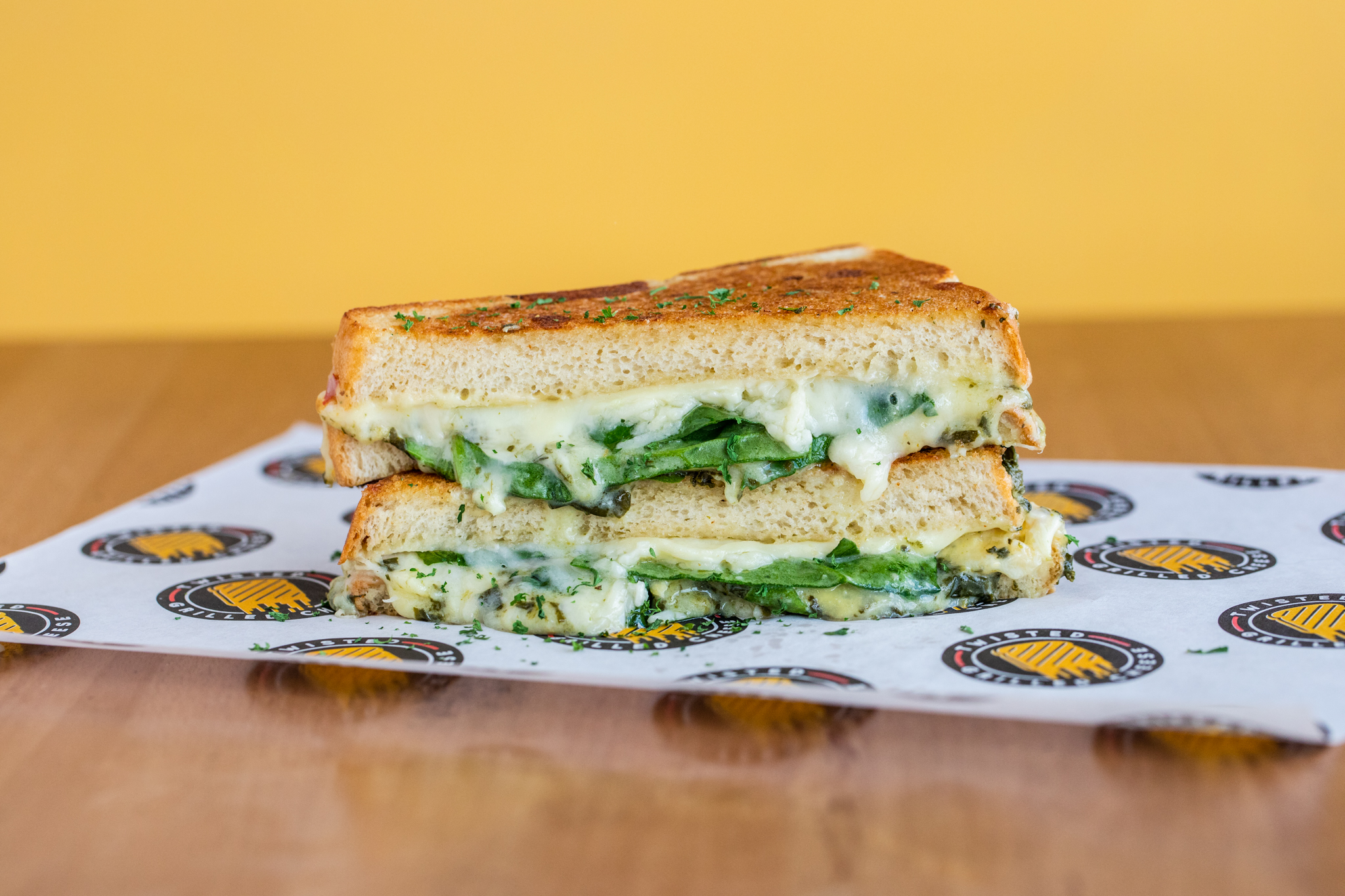 Order Spinach & Artichoke (Vegetarian) food online from Twisted Grilled Cheese store, Houston on bringmethat.com