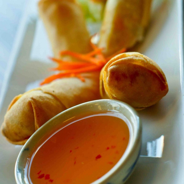 Order 2 Vegetable Spring Rolls food online from Little Thai Kitchen store, Greenwich on bringmethat.com