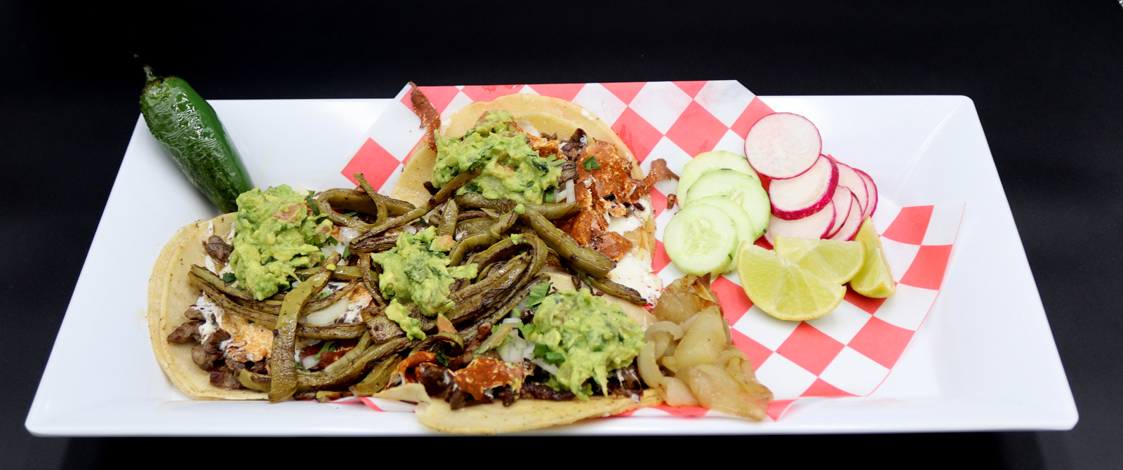 Order Especiales tacos de Asada 3pz food online from La Catrachita Food Truck store, Philadelphia on bringmethat.com