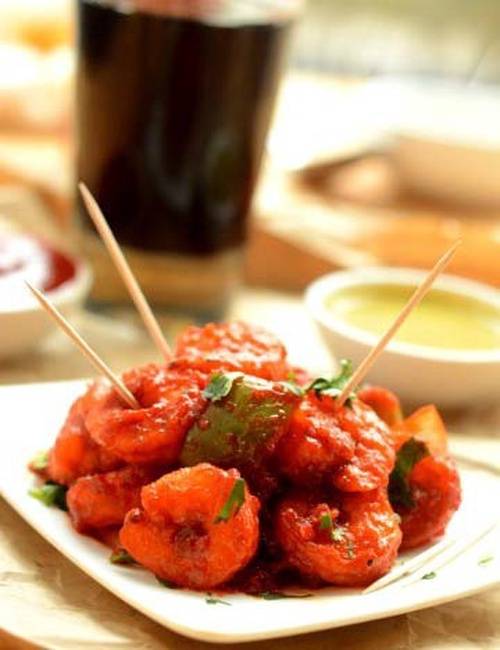 Order Chili Shrimp food online from Bawarchi Indian Grill & Bar store, Concord on bringmethat.com