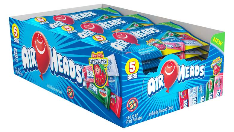 Order Airheads Bars  5 Flavors Variety Pack - 18 Count food online from Red Roof Market store, Lafollette on bringmethat.com