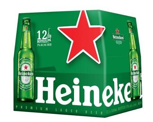 Order Heineken, 12pk-12oz bottle beer (5.0% ABV) food online from Audet's Wine & Spirits, store, Lynn on bringmethat.com