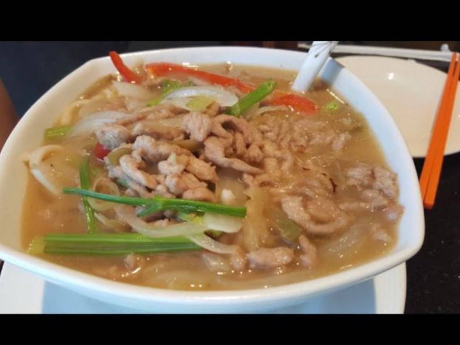 Order Preserved Veg. Pork Noodle Soup food online from Rice Bowl Cafe store, Austin on bringmethat.com
