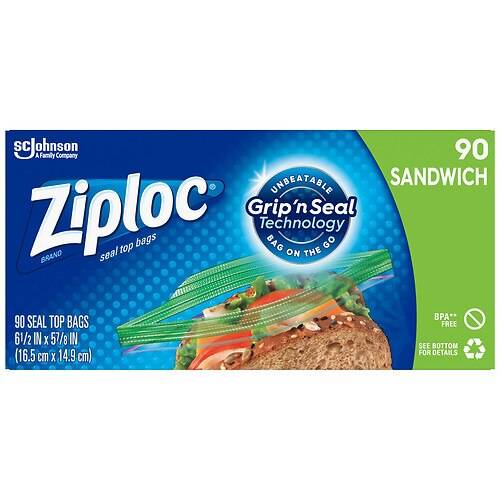 Order Ziploc Sandwich Bags - 90.0 ea food online from Walgreens store, Elizabeth on bringmethat.com