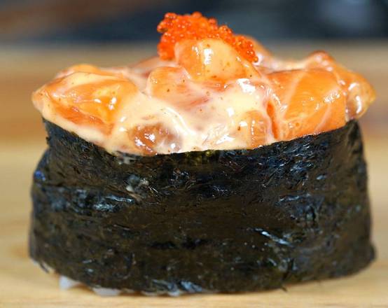 Order Chopped Salmon Nigiri food online from Osaka sushi express & fresh fruit smoothies store, Chicago on bringmethat.com