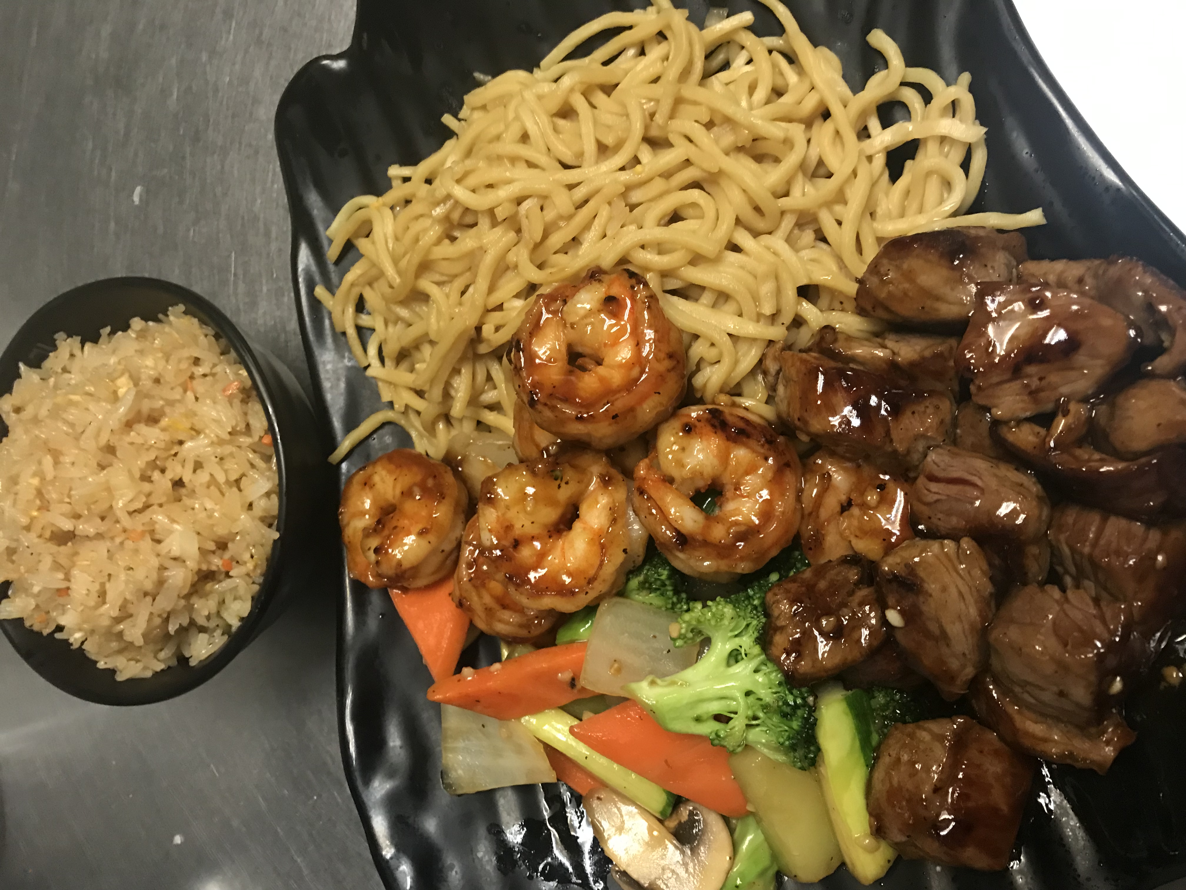 Order 10. Hibachi New York and Shrimp Combo food online from Megu Sushi Japanese Cuisine store, Cherry Hill on bringmethat.com