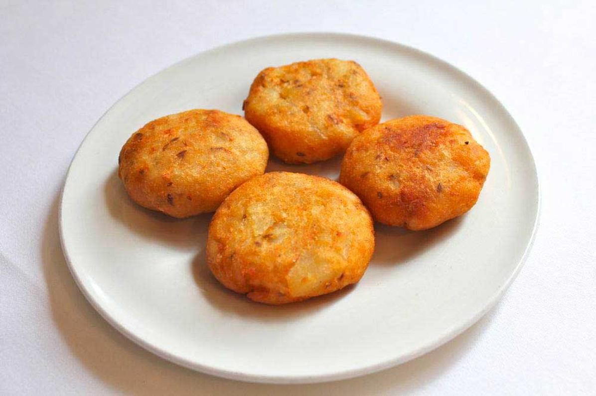 Order Vegetable Cutlet (4 pcs ) food online from India Quality Restaurant store, Boston on bringmethat.com