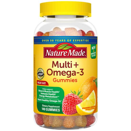 Order Nature Made Multivitamin Gummies Plus Omega 3 (140 ct) food online from Rite Aid store, Palm Desert on bringmethat.com