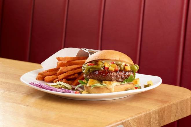 Order New! Hawaiian Luau Burger food online from Silver Diner store, Dale City on bringmethat.com