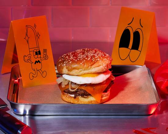 Order Pay My Bond Breakfast Burger food online from Murder-A-Burger store, Riverside on bringmethat.com