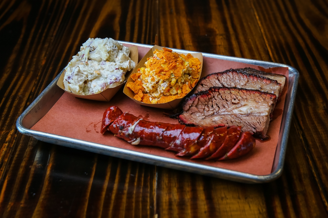 Order 2 MEAT PLATE food online from The Shed Market store, Abilene on bringmethat.com