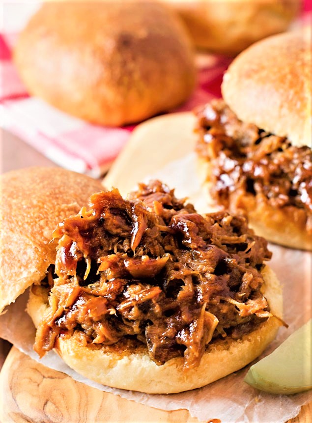 Order Pulled Pork BBQ Slider food online from Atomic wings store, New York on bringmethat.com