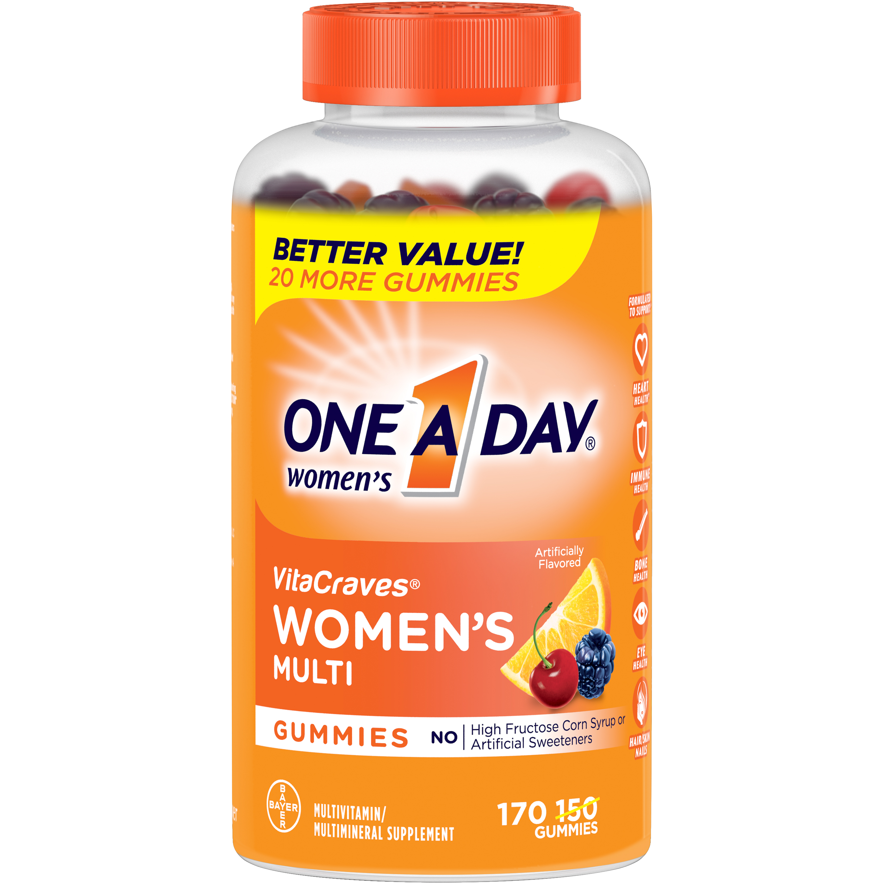Order One A Day Women's VitaCraves Multivitamin Gummies - 170 ct food online from Rite Aid store, Antelope on bringmethat.com