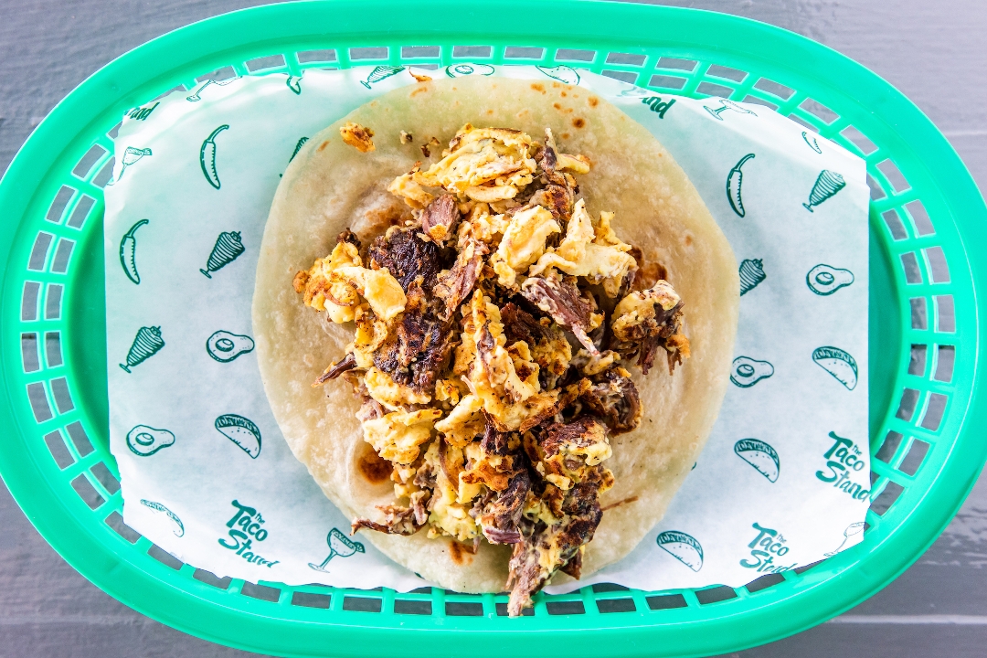 Order Barbacoa & Egg food online from The Taco Stand store, Houston on bringmethat.com