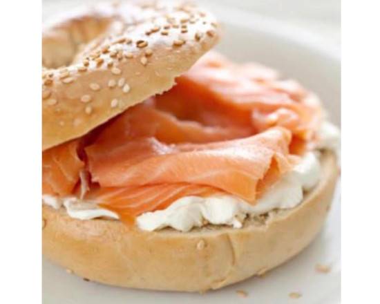 Order Bagel with Lox & Cream Cheese food online from Superior Gourmet Marketplace store, New York on bringmethat.com