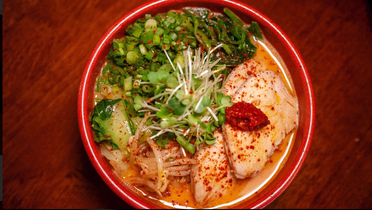 Order Spicy Chicken Ramen food online from Zutto Japanese American Pub store, New York on bringmethat.com