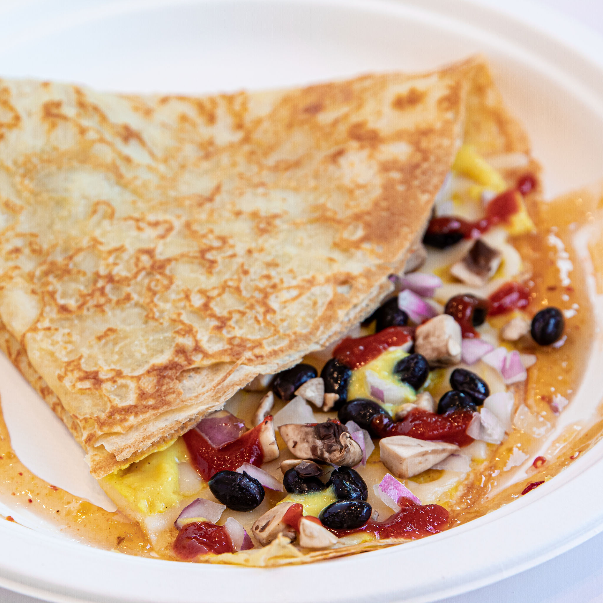 Order The Crepe Samosa Crepe food online from Hazelnuts Creperie store, Charlotte on bringmethat.com