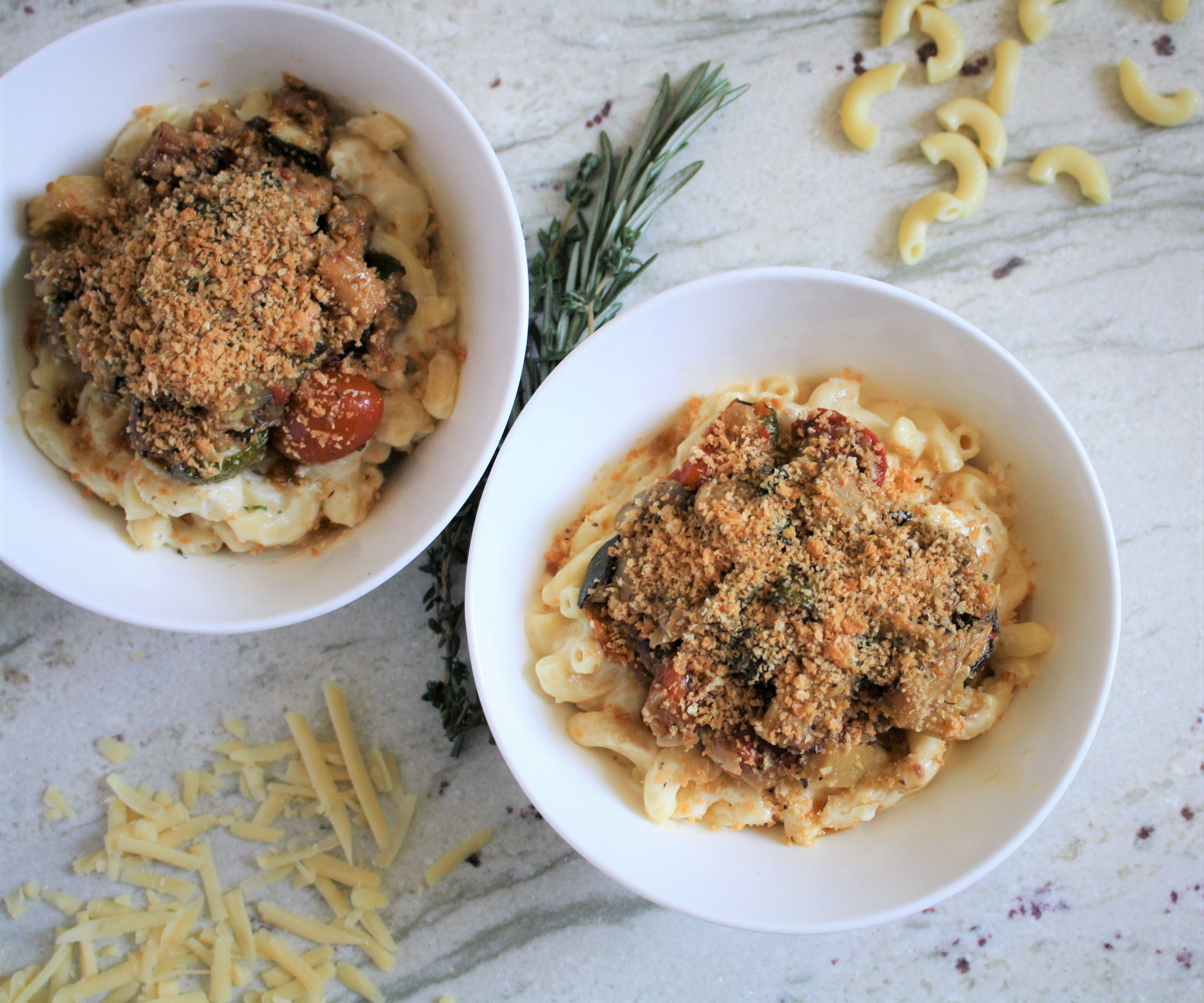 Order Eggplant Zucchini Ragout Macaroni and Cheese food online from Wow Bao store, Omaha on bringmethat.com