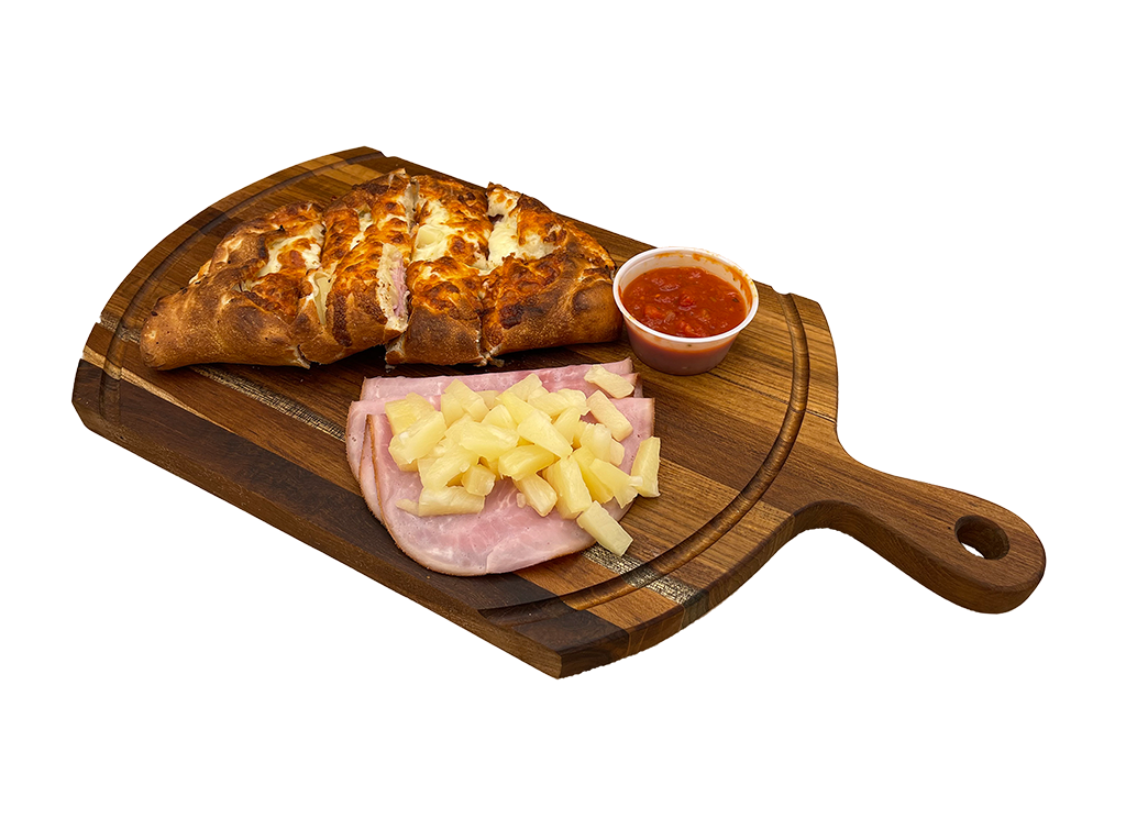 Order Hawaiian Calzone food online from Land of Pizza Inc store, South Boston on bringmethat.com
