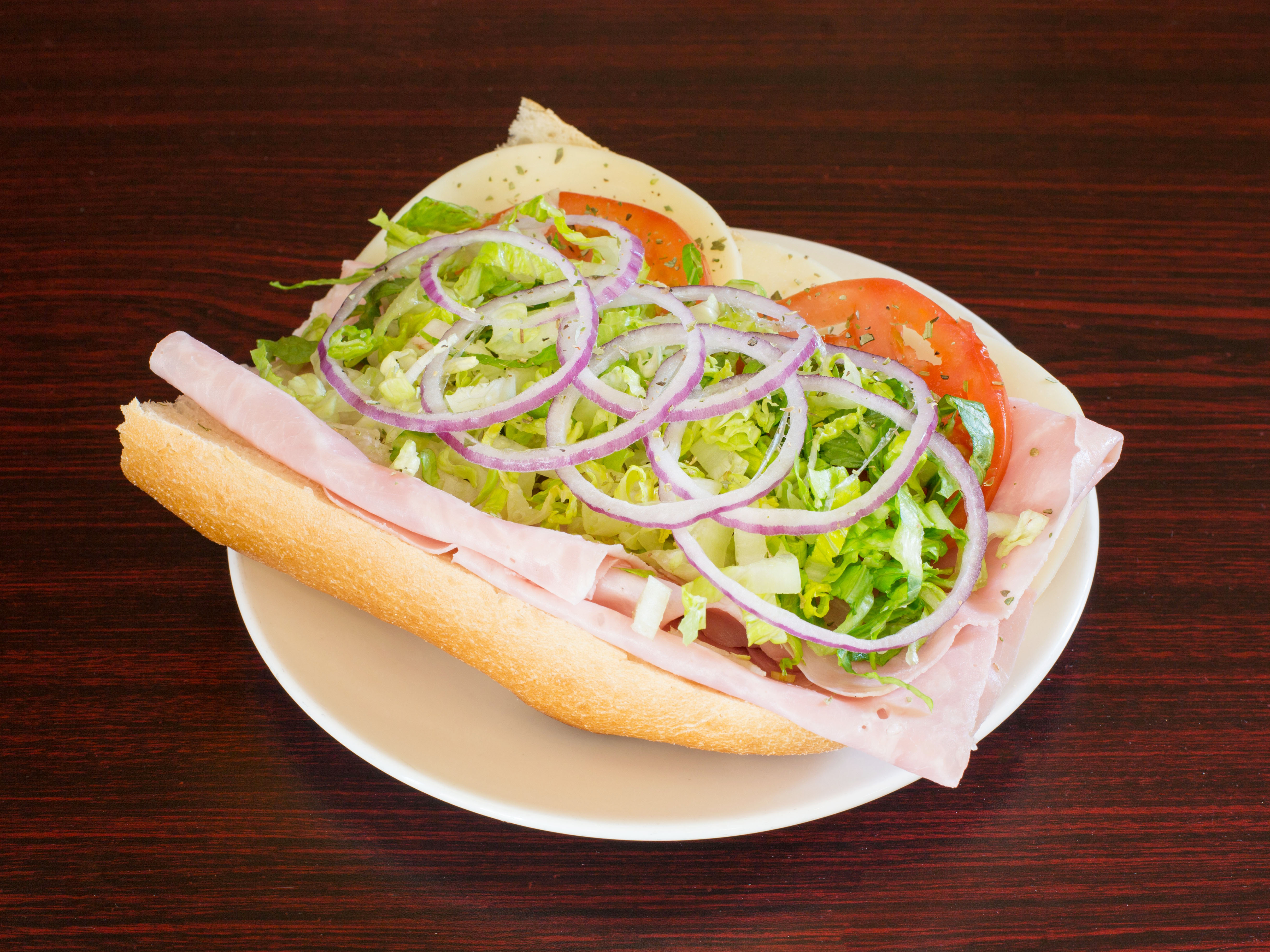 Order Ham, Salami and Cheese Sub food online from Carmine's Pizza Factory store, Jersey City on bringmethat.com
