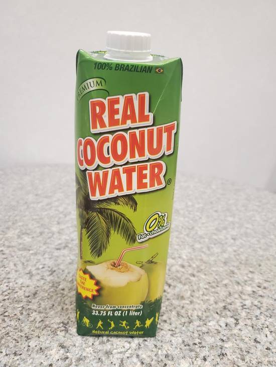 Order Brazilian 1 Liter Coconut Water food online from Jamaican Cafe Cuisine store, Newark on bringmethat.com