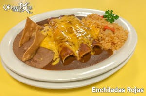 Order Enchiladas Rojas food online from El Querreque Grill store, Laredo on bringmethat.com