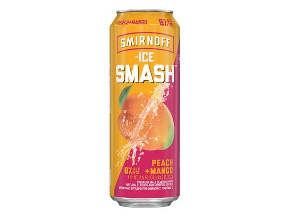 Order Smirnoff Ice Smash Peach + Mango - 23.5oz Can food online from Jenny Liquors store, Mt Prospect on bringmethat.com