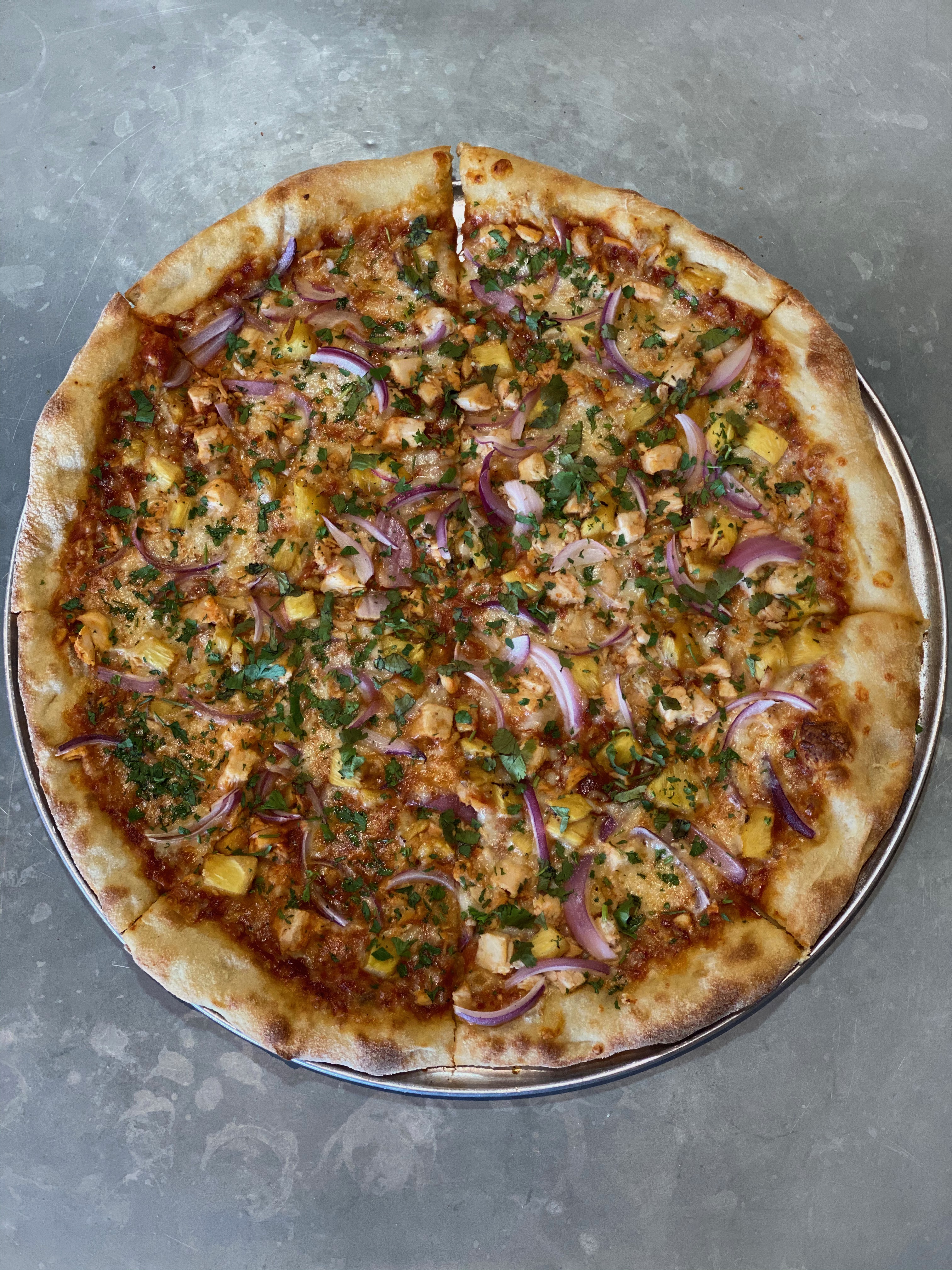 Order 14" BBQ Chicken food online from Purgatory Pizza store, Los Angeles on bringmethat.com