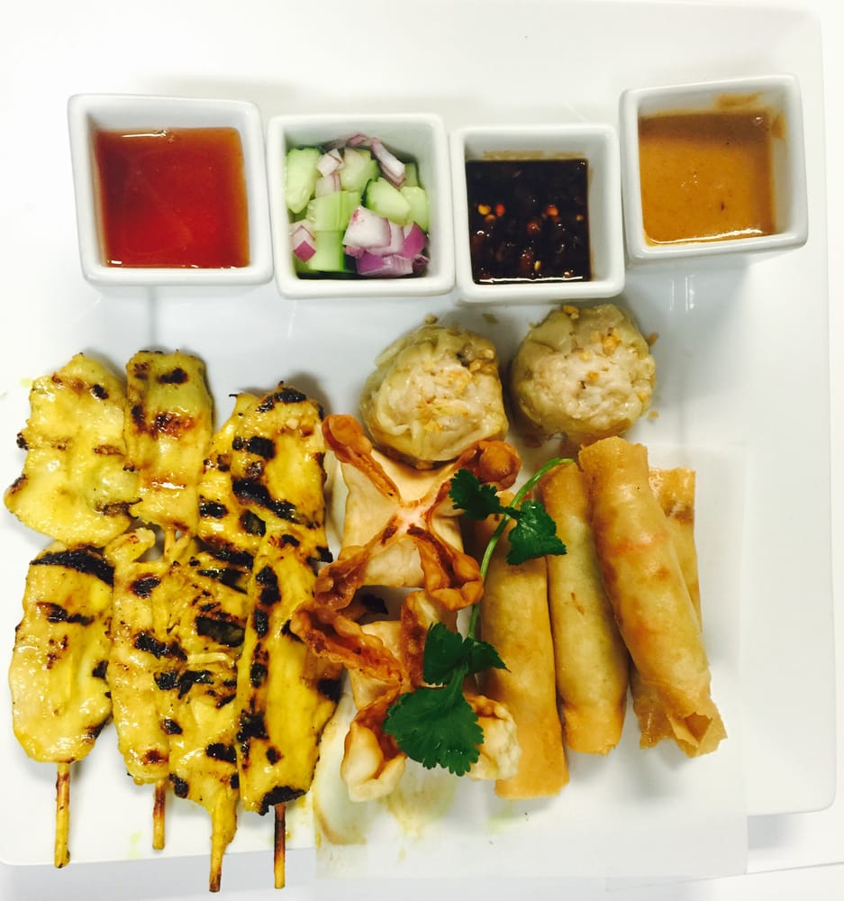 Order The Sampler (No Substitutions) food online from Anantra Thai Restaurant store, Woodland Hills on bringmethat.com