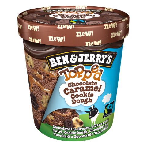 Order B&J Choc Caramel Cookie Dough Topp'd food online from 7-Eleven store, South Lake Tahoe on bringmethat.com