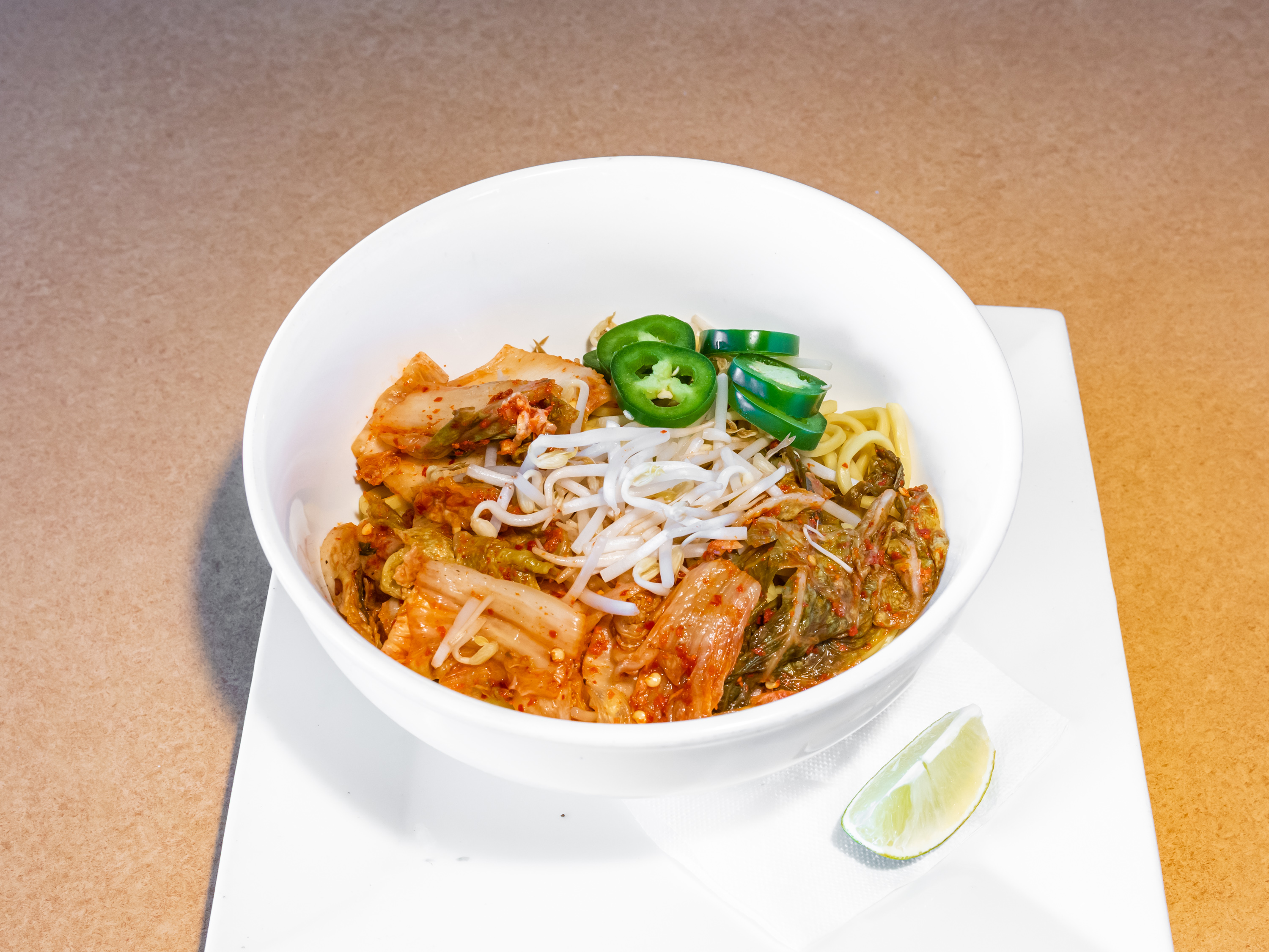 Order  Kimchi Noodle Soup food online from Mei'mei's Kitchen store, Austin on bringmethat.com